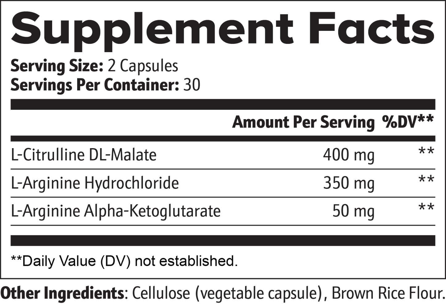 Sprint Recovery supplement facts label with full ingredient dosage information