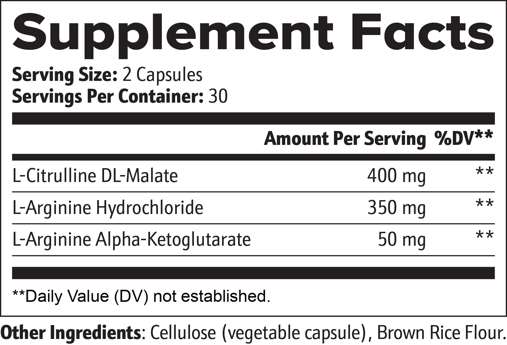 Sprint Recovery supplement facts label with full ingredient dosage information